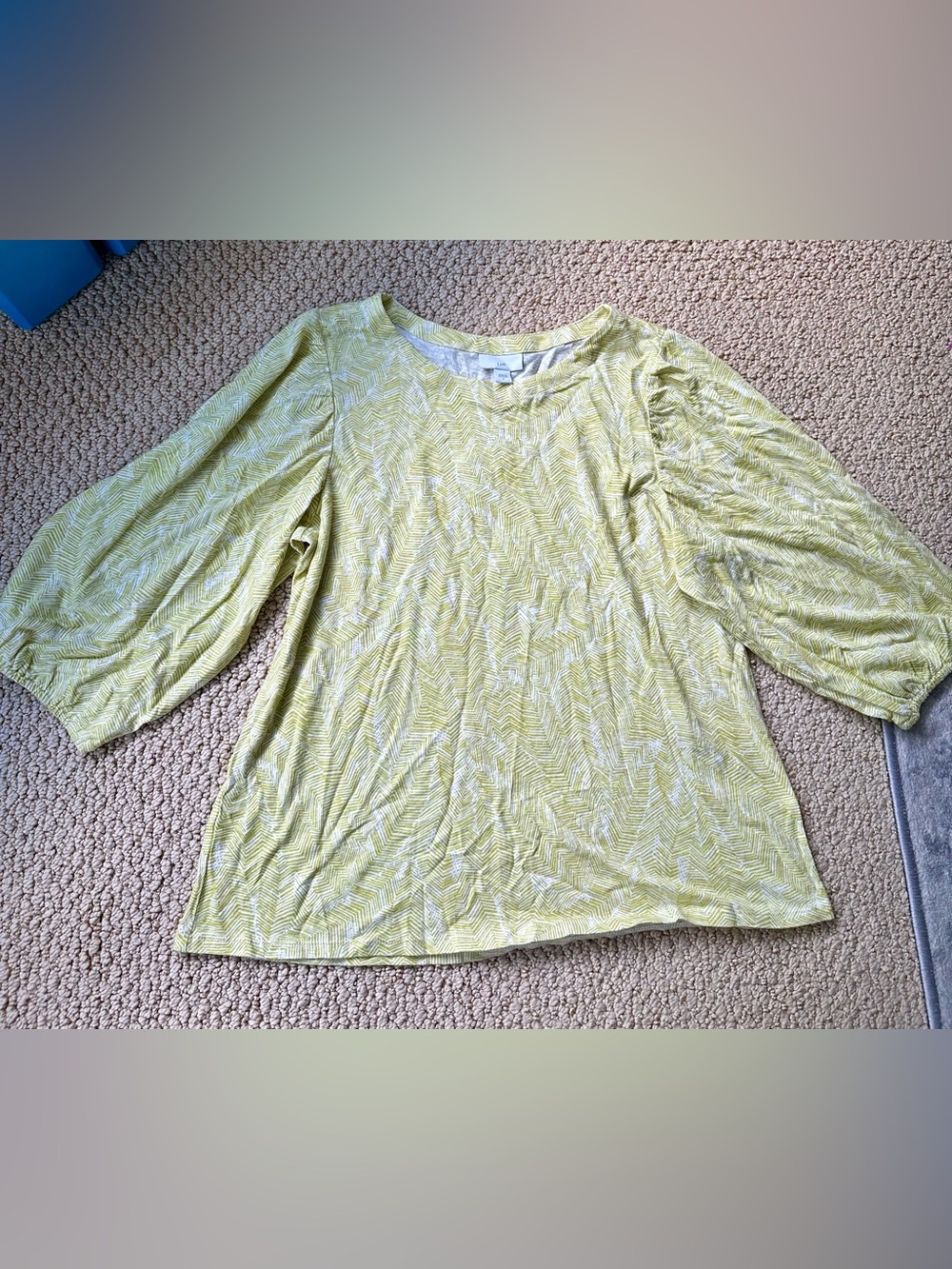 J. Jill Lemon-Lime 3/4 Sleeve Top